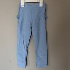 bella bliss Sky Blue Kids Casual Corduroy Pants with Bow Detail Sz 6 Girl’s